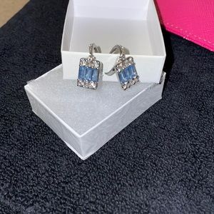 Lab Created Bomb Party Light Aquamarine Dangle Earrings